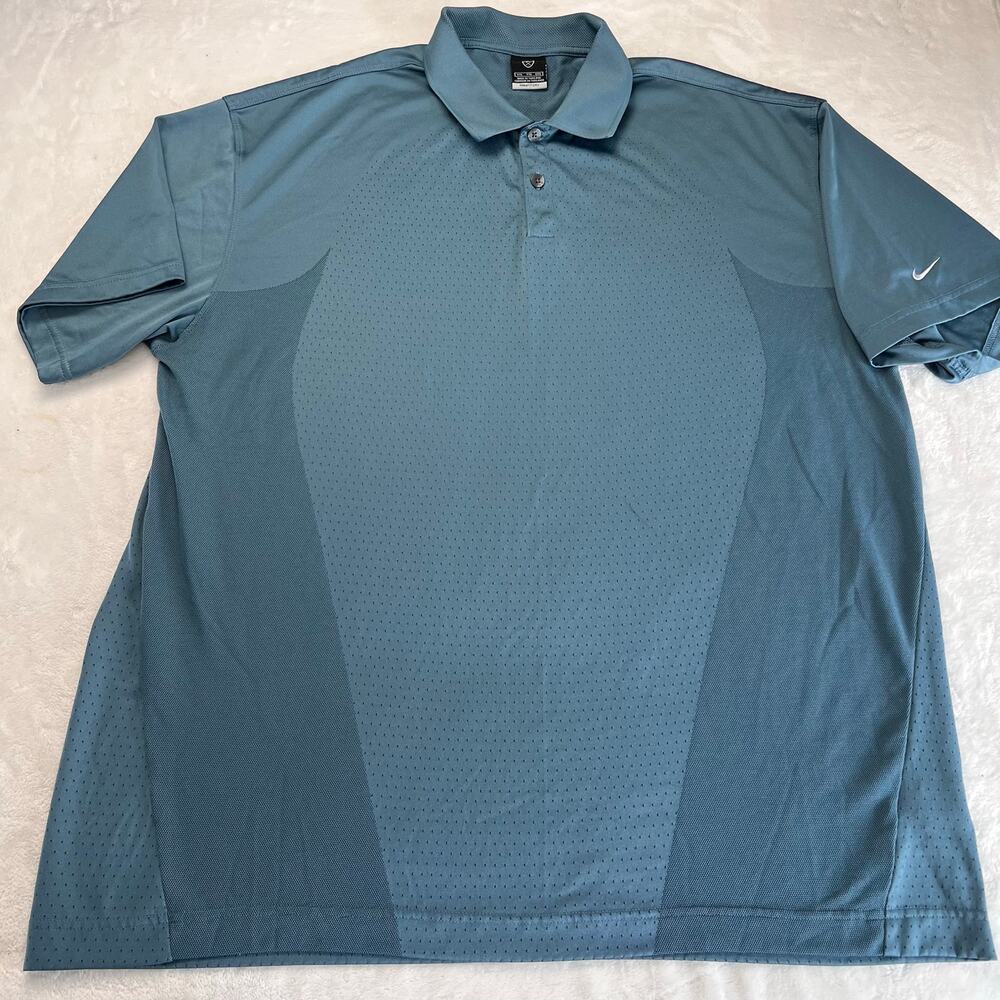 Nike Golf Dry Fit Men's Blue Polo Shirt Size XXL